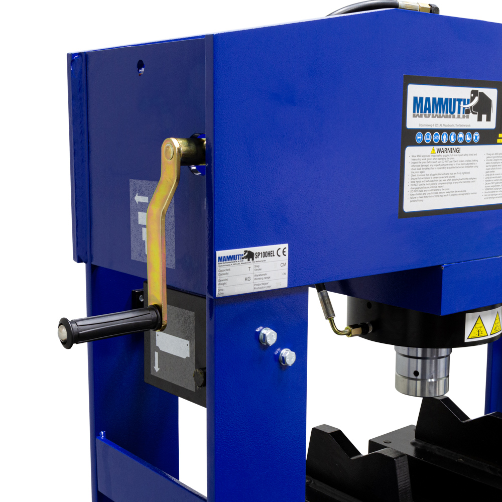 Electric shop press with hand winch 100 ton (4)