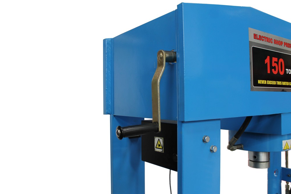 Electric shop press with hand winch 150 ton (3)