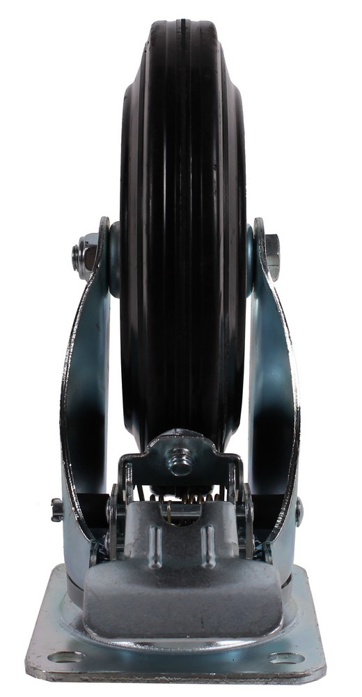 Swivel castor with brake 200 x 30mm rubber (2)