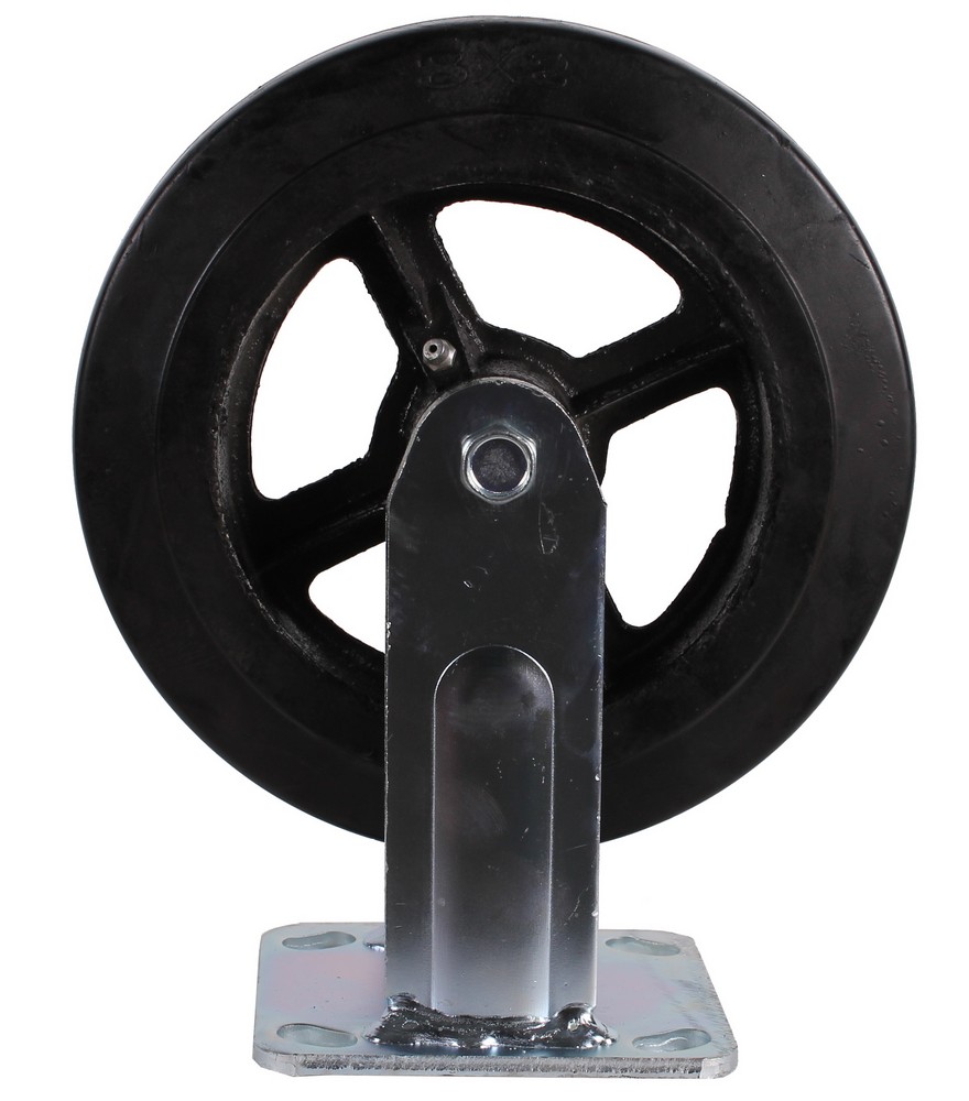 Fixed castor 200 x 50mm rubber (3)