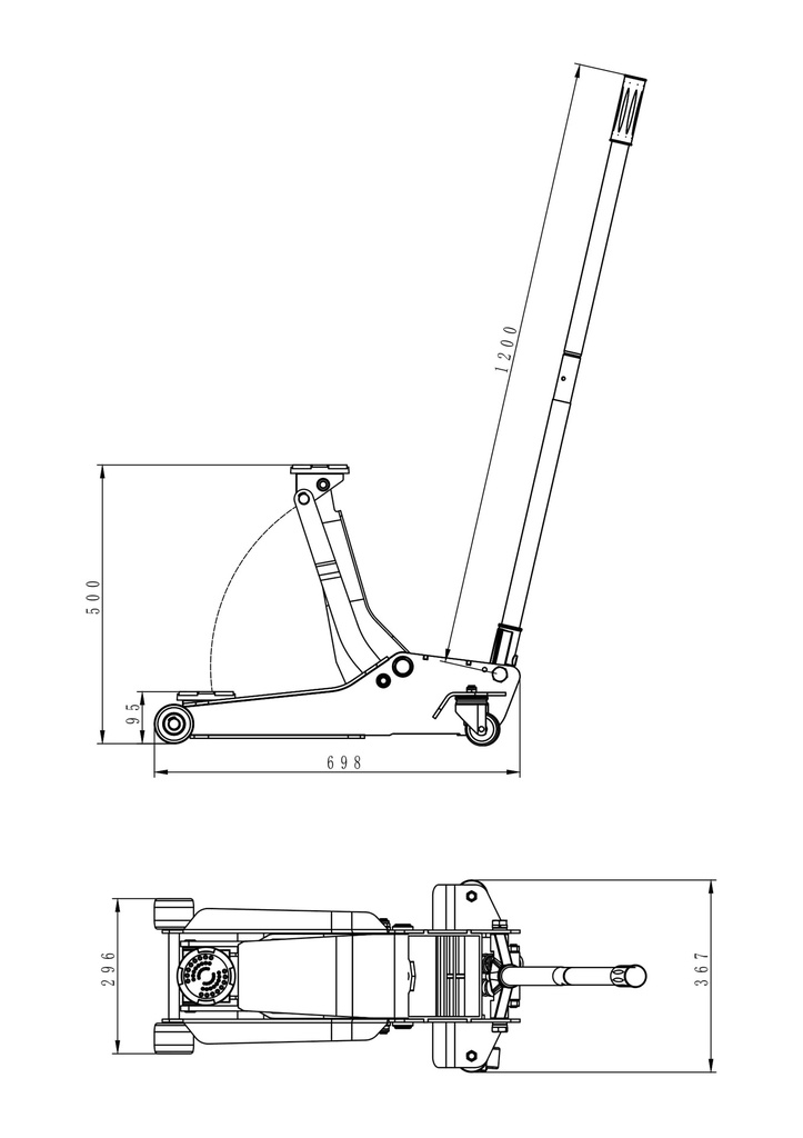Car jack 3 ton extra low                 (8)