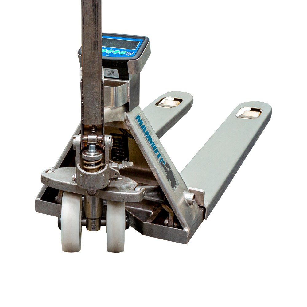 Pallet truck with scale stainless steel 2500kg 115cm (2)