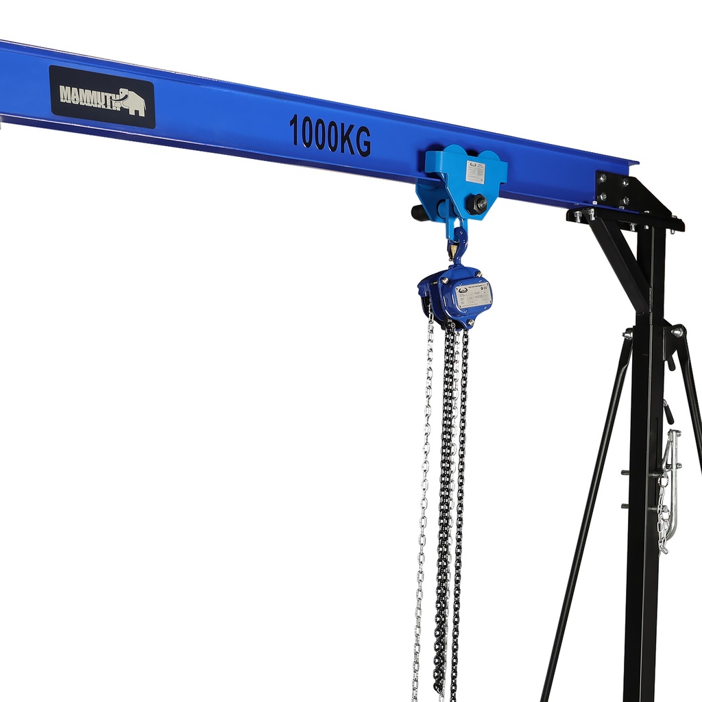 Mammuth mobile gantry crane 1 ton set – manual chain hoist (2)