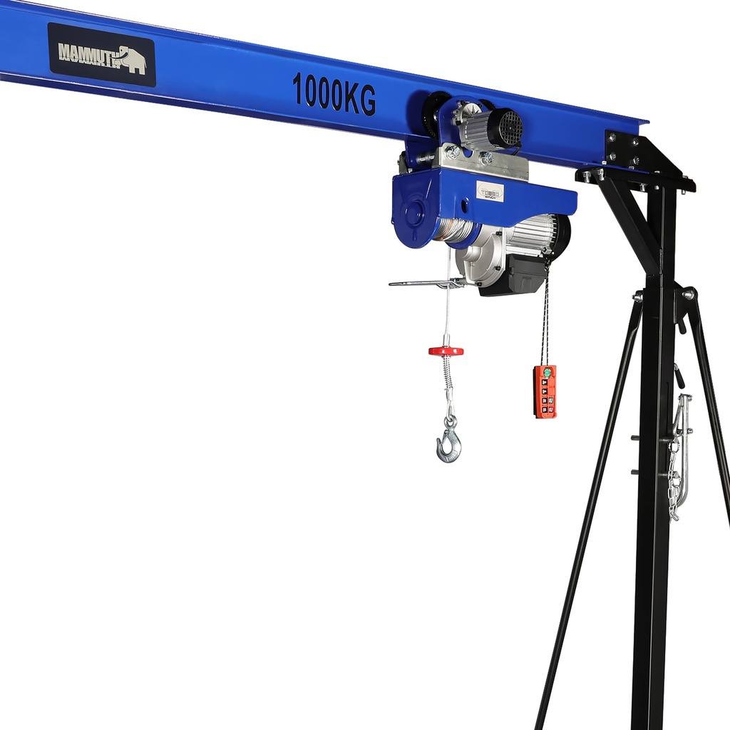 Mammuth mobile gantry crane 1 ton set – electric wire rope hoist (2)
