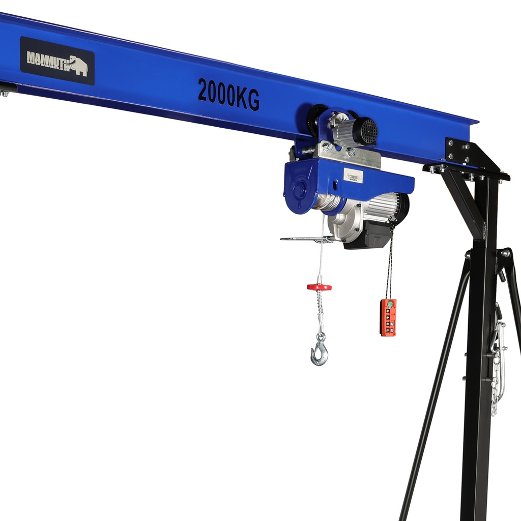 Mammuth mobile gantry crane 2 ton set – electric wire rope hoist (2)