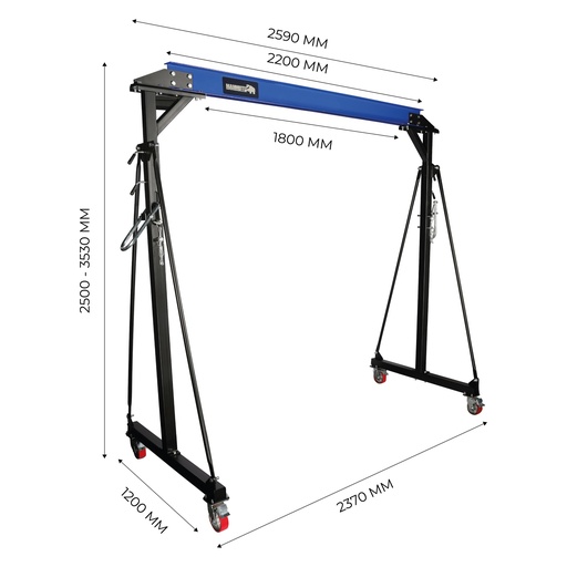 Mammuth mobile gantry crane 1 ton