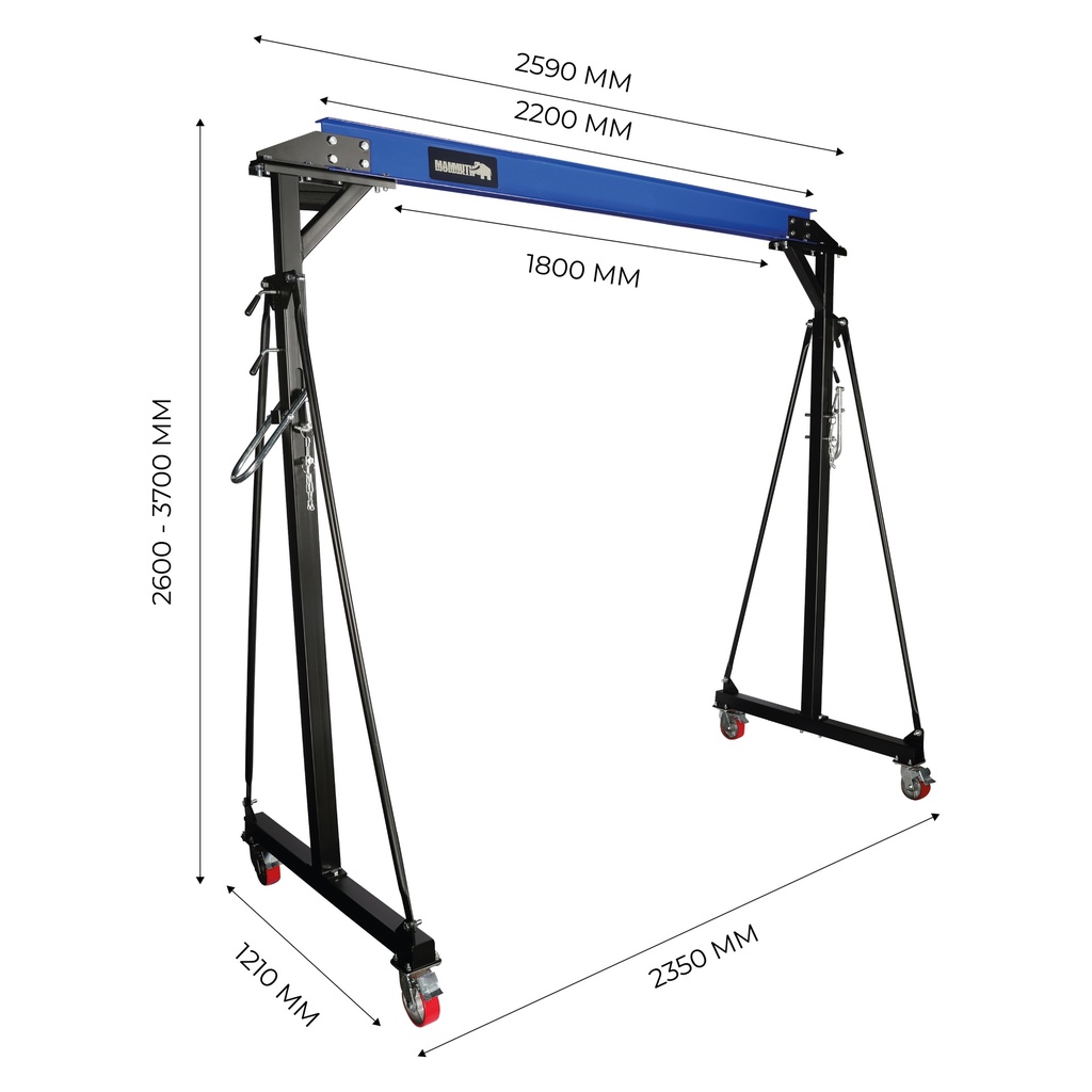 Mammuth mobile gantry crane 2 ton (2)