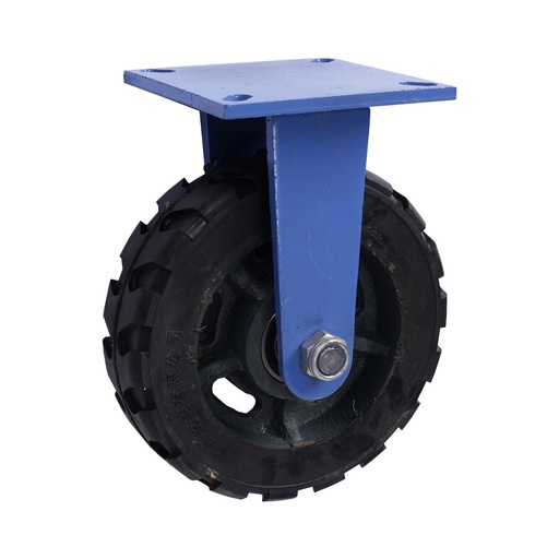 Fixed castor 245 x 70mm rubber