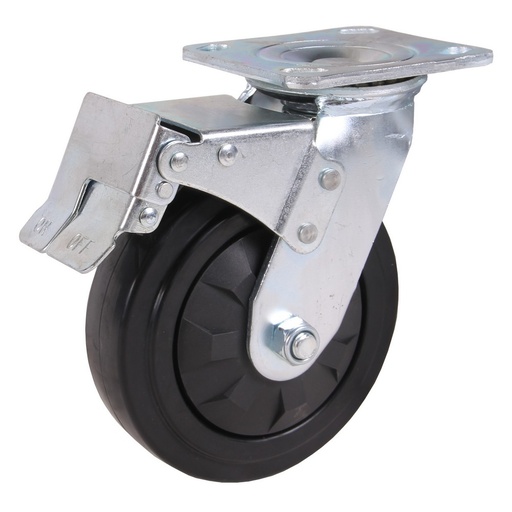 Swivel castor with brake 150 x 45mm PU